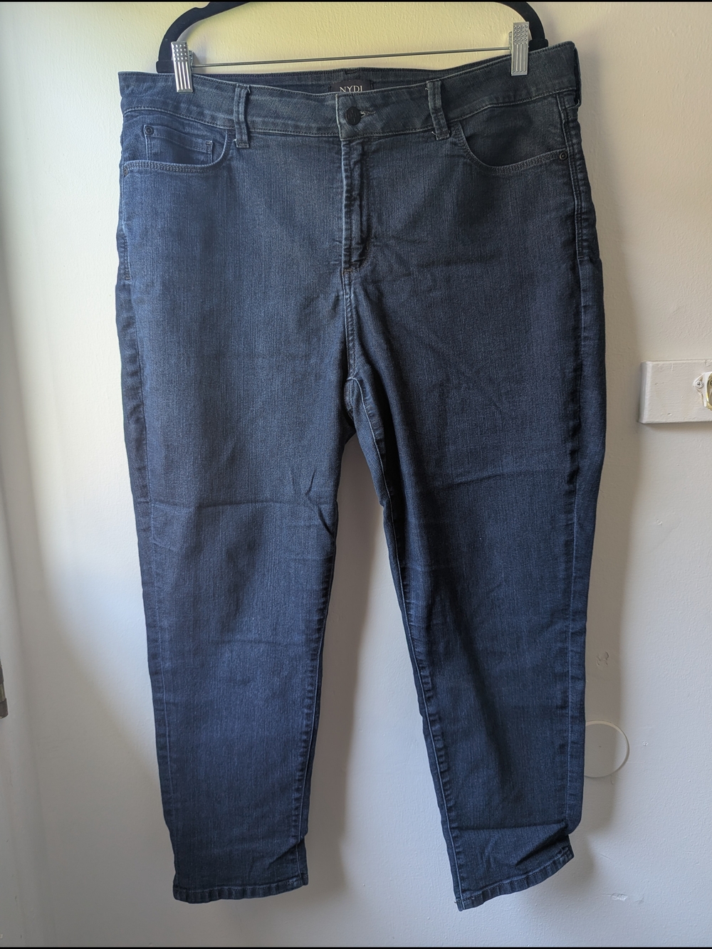 NYDJ Navy Blue Alina Convertible Ankle Jeans Size 18W